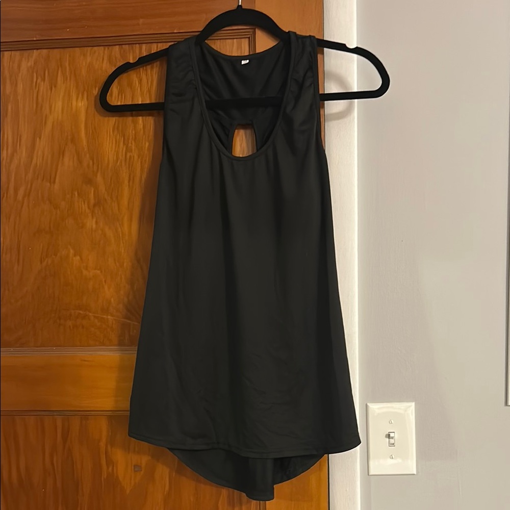 Black Sleeveless Tank Top